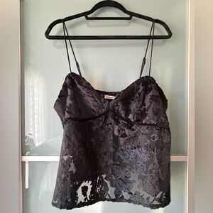 Abercrombie & Fitch Black Textured Top - NWT!